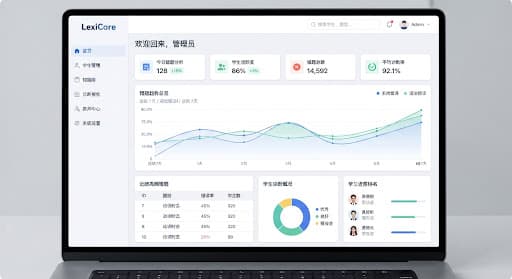 LexiCore 管理端学情看板